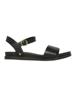 Deals 😉 Windsor Smith Lucee Black Leather 🩴 Sandal ⭐