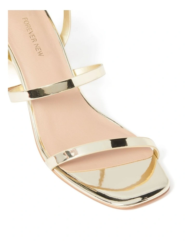 Best Sale π Forever New Zelly Strappy Block Heel In Gold π― - Image 2