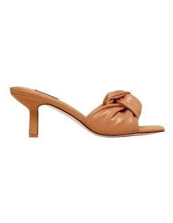 Best deal ⭐ Nine West Knot Heeled 🩴 Sandal In Tan 😉