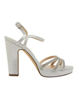 Best Sale 🎉 NINA Saralyn True Silver Ref Suedette 🩴 Sandals 🤩