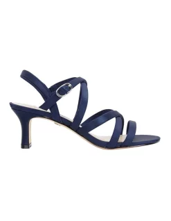 Discount ✔️ NINA Genaya New Navy Satin 🩴 Sandal 🌟