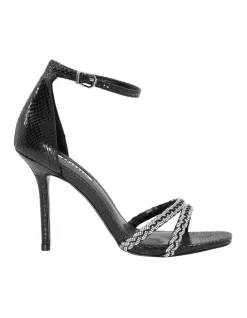 Brand new 🤩 Dune London Mention Reptile 👠 Heels In Black 🧨