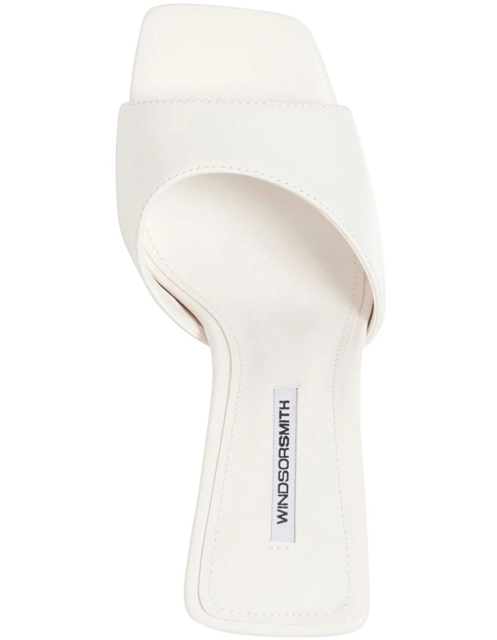 Outlet 𧨠Windsor Smith Girlfriend Heel In Snow White π - Image 3