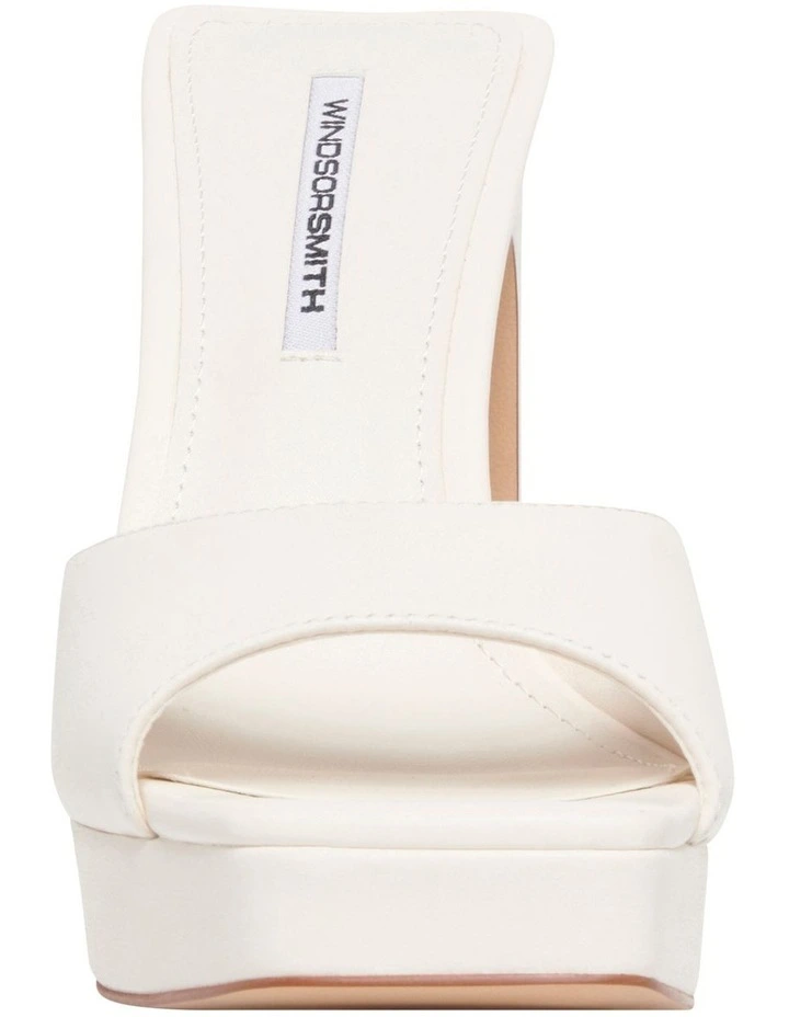 Outlet 𧨠Windsor Smith Girlfriend Heel In Snow White π - Image 4