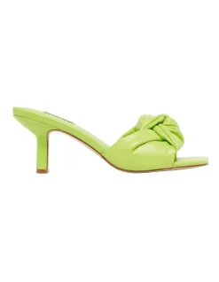 Cheapest 😍 Nine West Knot Heeled 🩴 Sandal In Lime Green 🔔