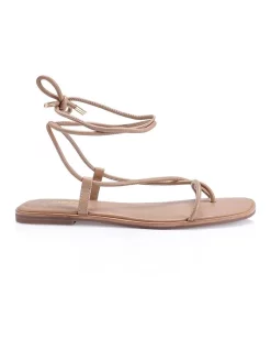 Coupon 🧨 Siren Sava Tie Up 🩴 Sandals In Tan ✨