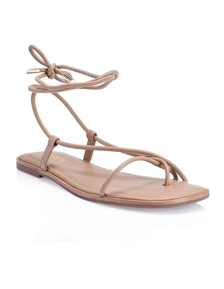 Coupon 𧨠Siren Sava Tie Up 𩴠Sandals In Tan ⨠- Image 2
