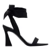 Buy ⌛ Nine West Kelsie Tie-Up 🩴 Sandals In Black ❤️