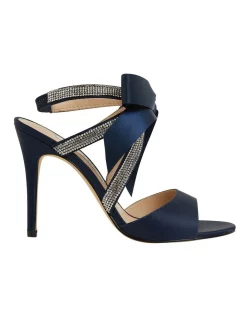 New 🛒 NINA Claudia New Navy Satin 🩴 Sandals 👍
