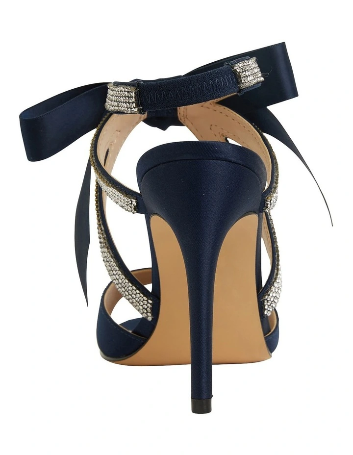 New π NINA Claudia New Navy Satin π©΄ Sandals π - Image 5