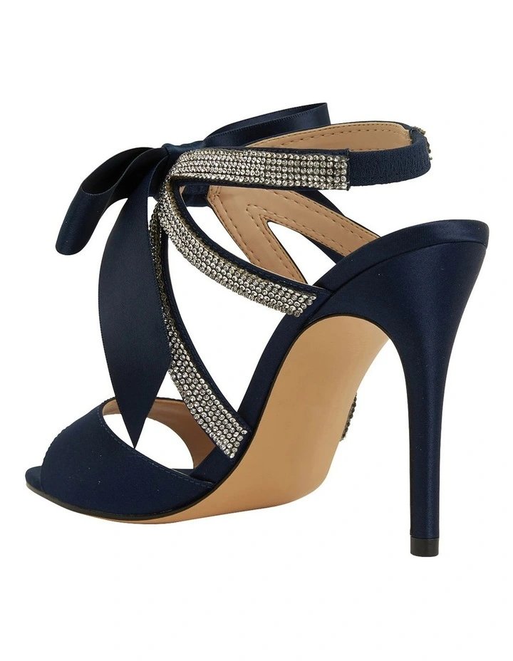 New π NINA Claudia New Navy Satin π©΄ Sandals π - Image 7