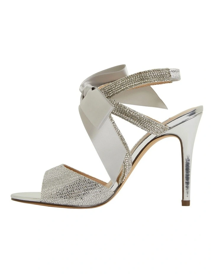 Cheapest π NINA Claudia Silver Glitter Satin π©΄ Sandals β€οΈ - Image 3