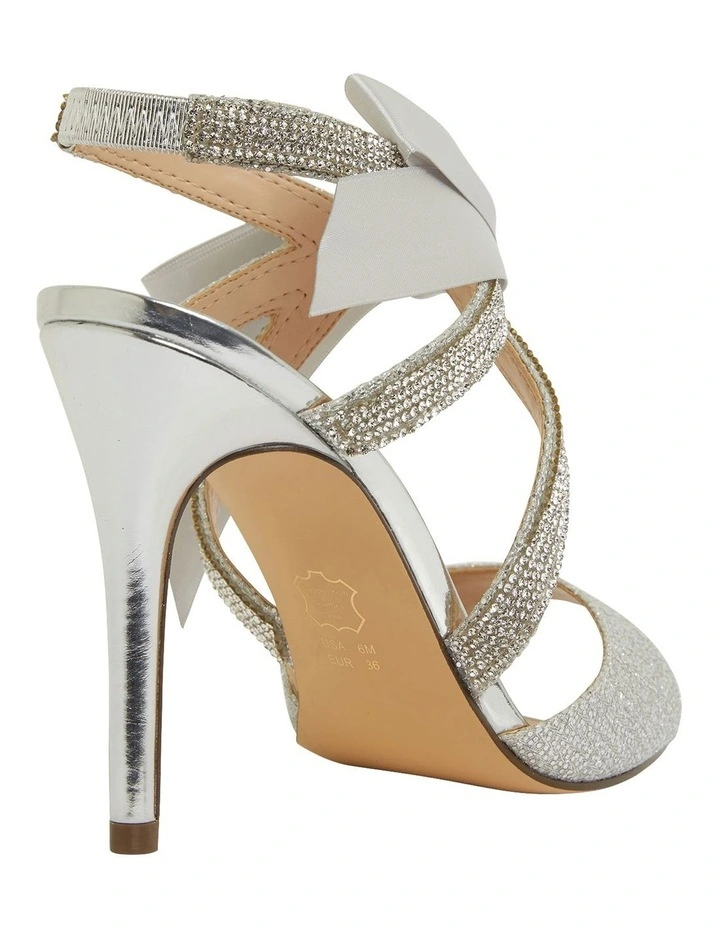 Cheapest π NINA Claudia Silver Glitter Satin π©΄ Sandals β€οΈ - Image 4