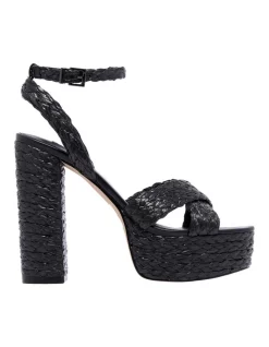 New 👏 Nine West Hadyn Platform 🩴 Sandal In Black 💯