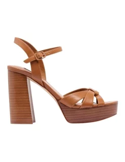 Best Pirce 💯 Nine West Rast Platform 🩴 Sandal In Tan 🛒