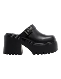 Cheap 🎁 Windsor Smith Luck Chunky Platform 👠 Heels In Black Leather 🛒