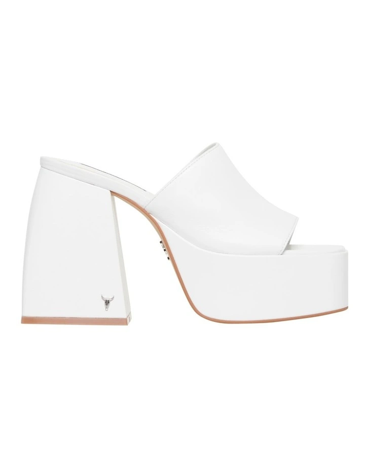 Best Pirce π Windsor Smith Highrise Leather Heel In White π