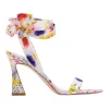 Budget 👏 Nine West Kelsie Tie-Up 🩴 Sandals In White Floral 🎉