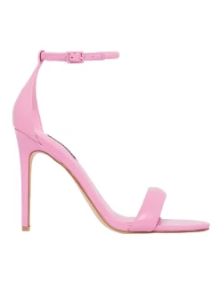 Cheapest 👏 Nine West Teeya Heeled 🩴 Sandal In Pink ✔️