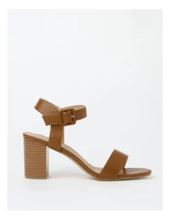 New 🥰 Miss Shop Beckham Block Heel 🩴 Sandal In Tan ❤️