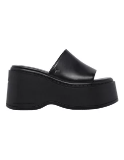 Best Sale 👏 Windsor Smith Abandon 🩴 Sandal In Black Leather 🛒