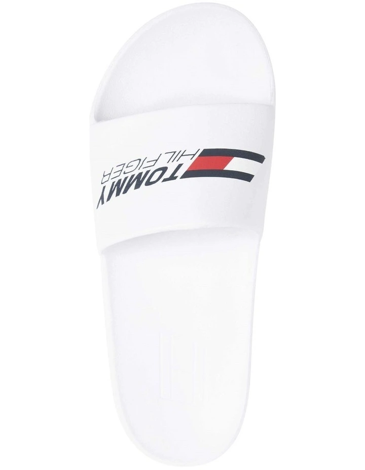 New π₯ Tommy Hilfiger Sport Logo Slides In White π₯° - Image 2
