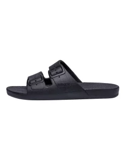 Cheapest 😍 Freedom Moses Unisex Black Slide 👏