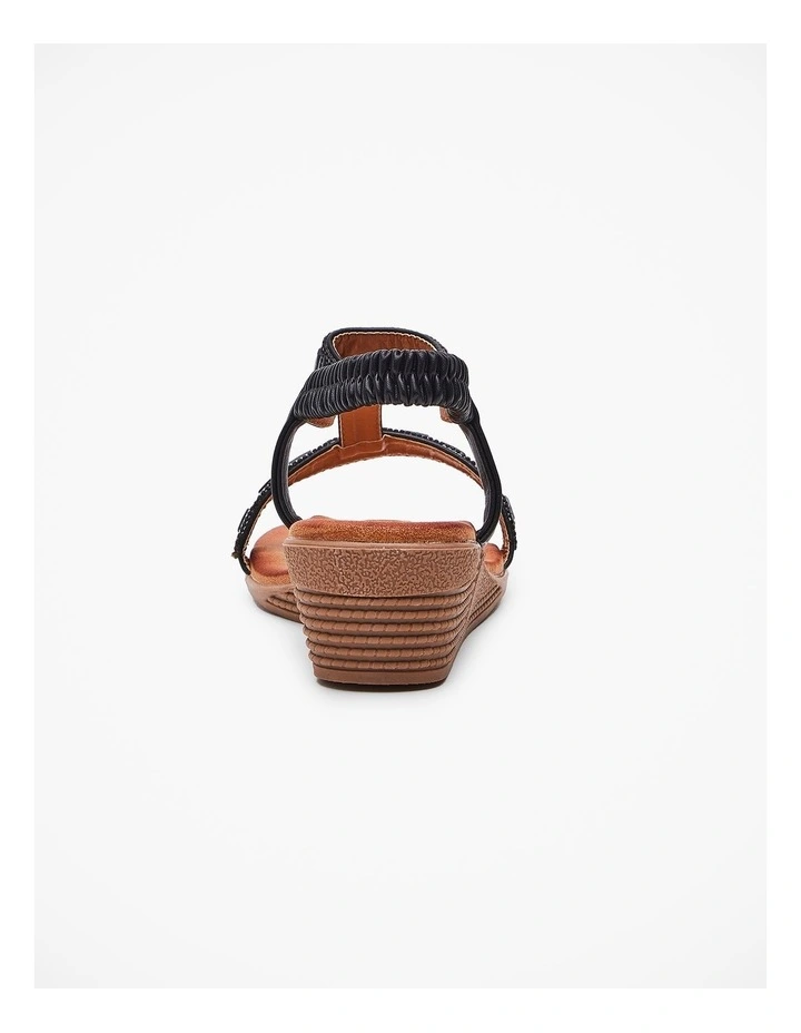 Best deal π― Taking Shape Elevated Bling Wedge π©΄ Sandal In Black β - Image 3