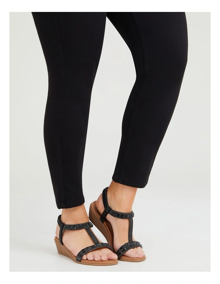 Best deal π― Taking Shape Elevated Bling Wedge π©΄ Sandal In Black β - Image 6