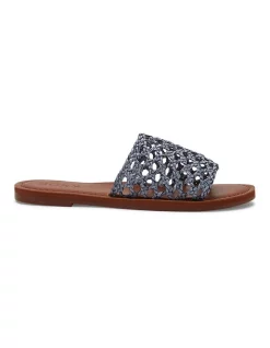 Coupon 🛒 Roxy Kaia Slim Blue Depths Leather 🩴 Sandals 😍