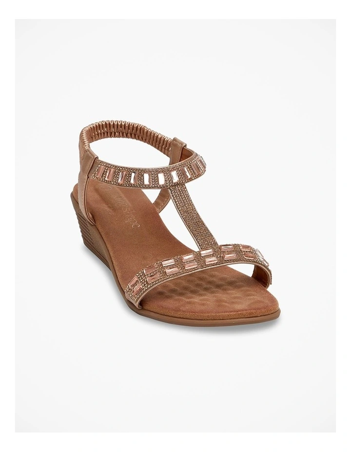 Outlet π Taking Shape Elevated Bling Wedge π©΄ Sandal In Rose Gold π― - Image 3