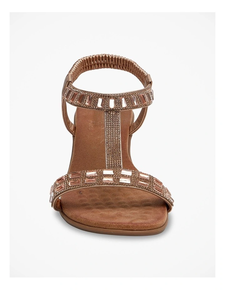 Outlet π Taking Shape Elevated Bling Wedge π©΄ Sandal In Rose Gold π― - Image 5