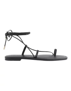 Buy 🥰 Seed Heritage Steffi Tie Up 🩴 Sandal In Black 💯