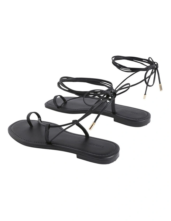 Buy π₯° Seed Heritage Steffi Tie Up π©΄ Sandal In Black π― - Image 2