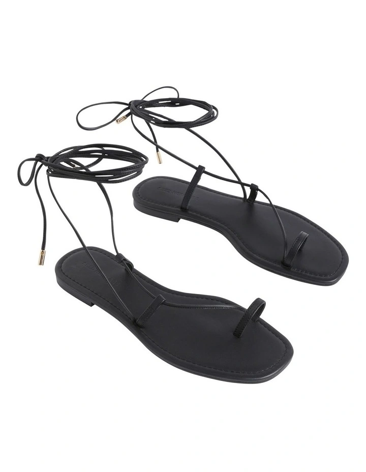 Buy π₯° Seed Heritage Steffi Tie Up π©΄ Sandal In Black π― - Image 3