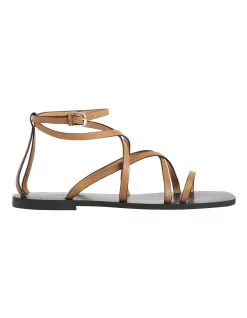 Promo 🔔 French Connection Sibella Leather 🩴 Sandal 💯