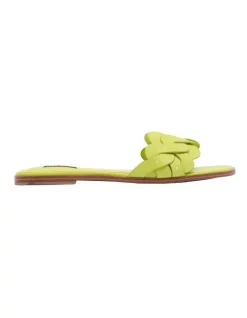 Brand new 💯 Nine West Grifa Flat 🩴 Sandal In Lime Green 😍
