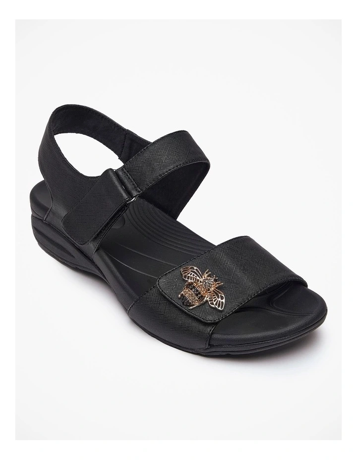 Discount π Taking Shape Bee Velcro π©΄ Sandal In Black π€© - Image 2