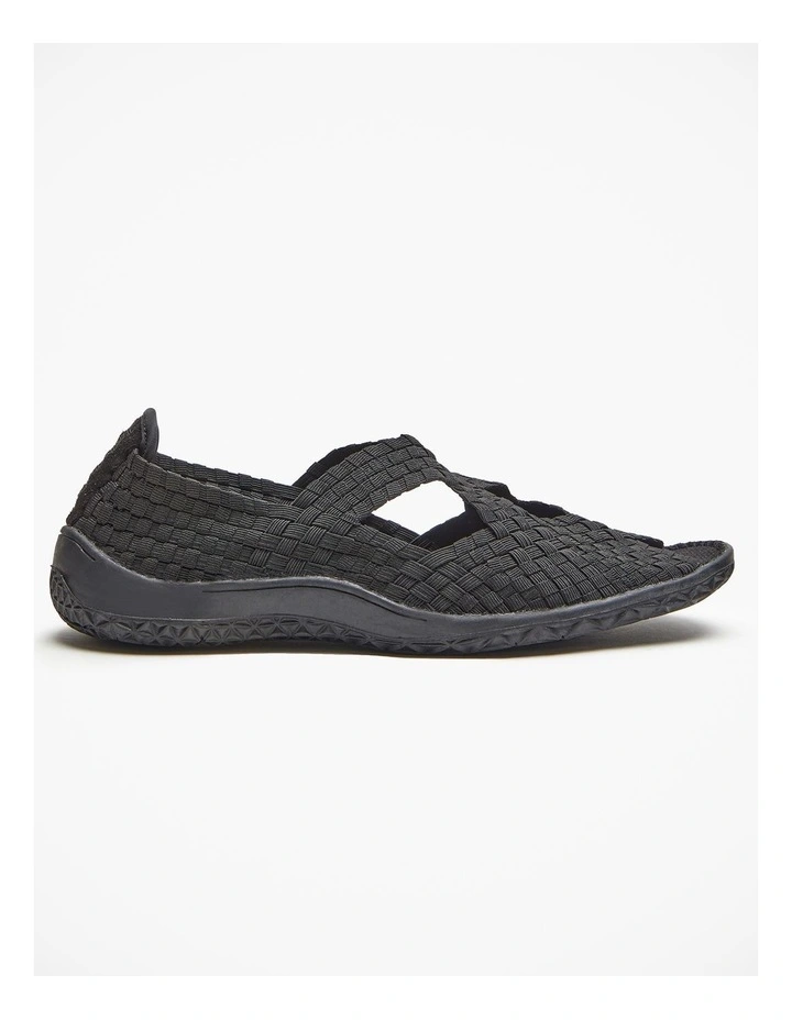 Cheap π₯° Taking Shape Woven Stretch Covered π©΄ Sandal In Black π€©