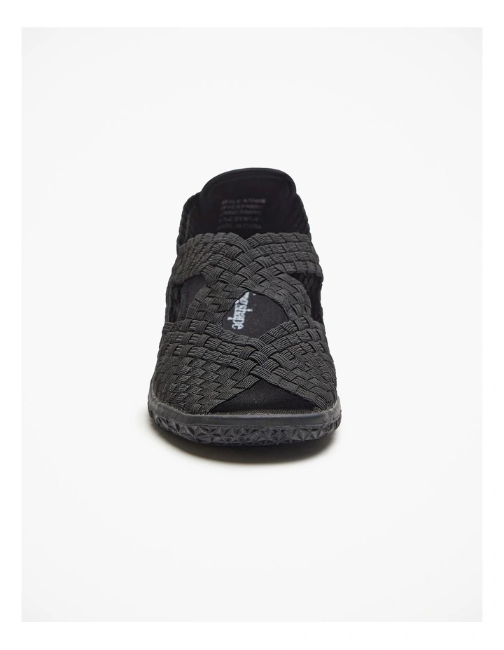 Cheap π₯° Taking Shape Woven Stretch Covered π©΄ Sandal In Black π€© - Image 4