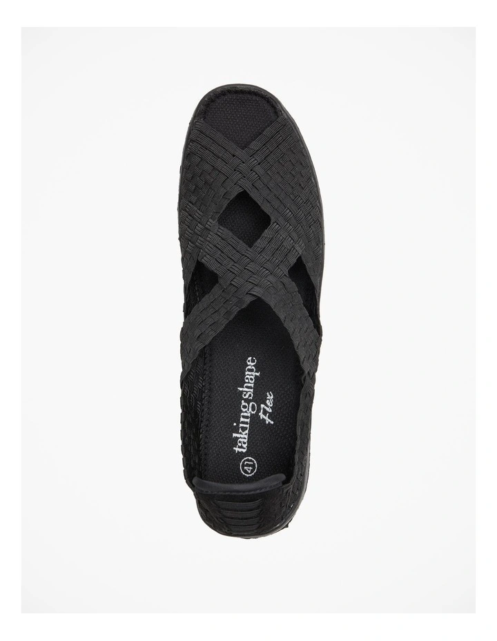Cheap π₯° Taking Shape Woven Stretch Covered π©΄ Sandal In Black π€© - Image 5