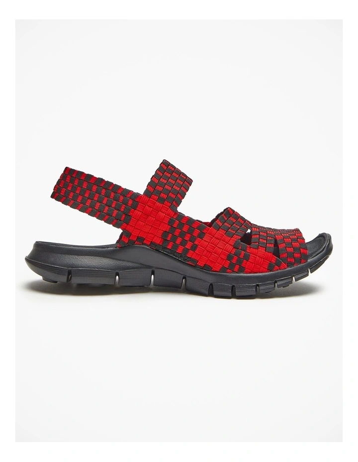 Discount π Taking Shape Woven Stretch Flexible π©΄ Sandal Red π - Image 2