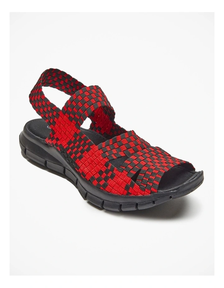 Discount π Taking Shape Woven Stretch Flexible π©΄ Sandal Red π - Image 3