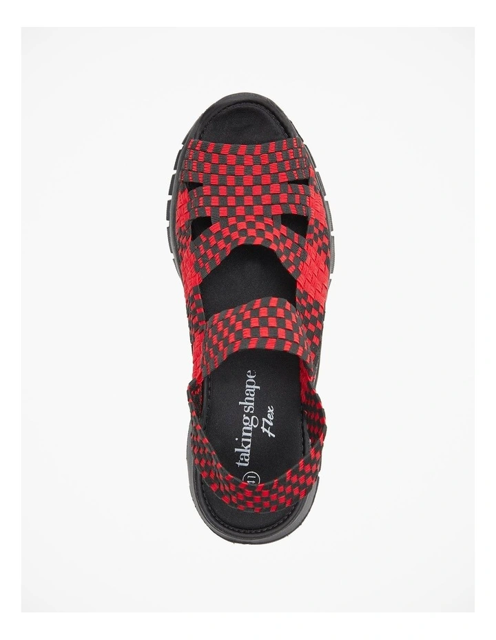 Discount π Taking Shape Woven Stretch Flexible π©΄ Sandal Red π - Image 6