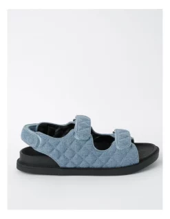 Coupon 🎁 Miss Shop Dani Denim Quilted 🩴 Sandal 😉